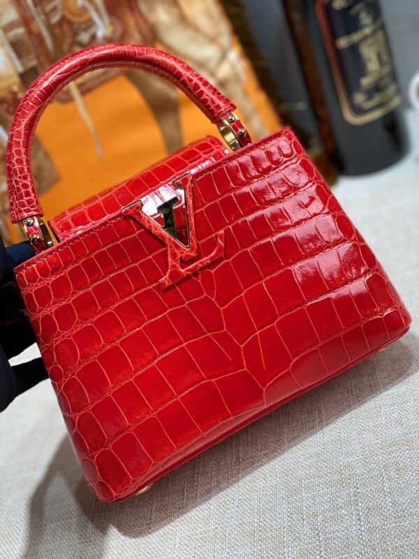 Louis Vuitton Capucines in Red Crocodile