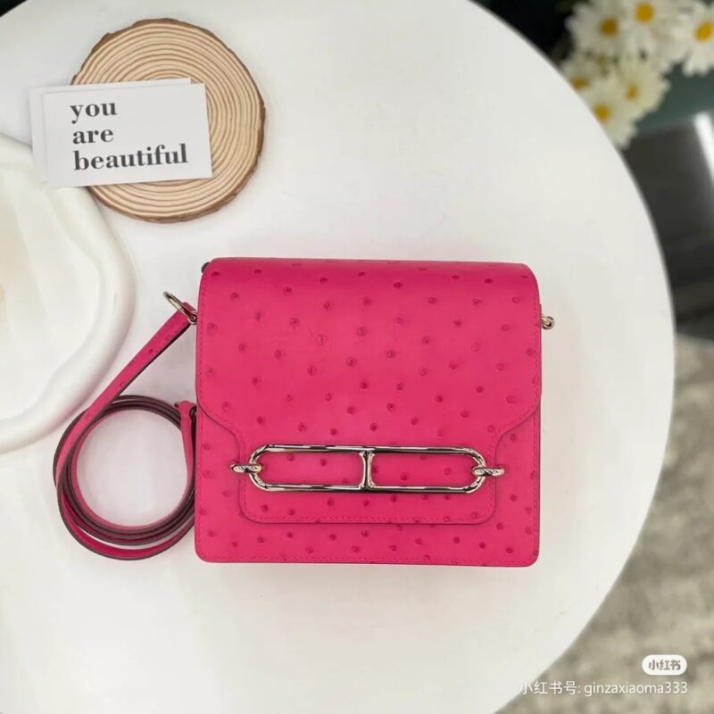 Roulis Mini Ostrich in Rose Extreme