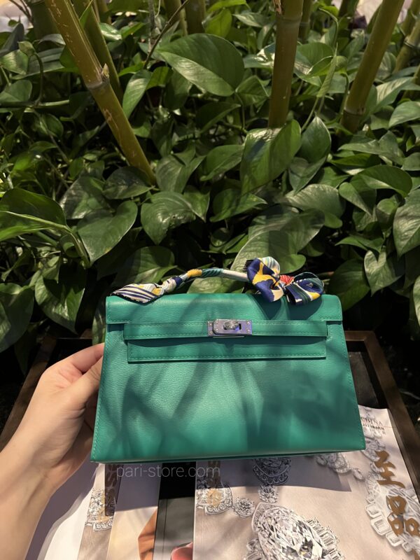 Kelly Pochette Swift in Vert Verone