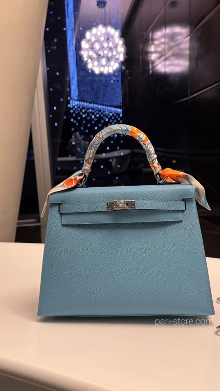 Kelly 25 Epsom in Blue Jean