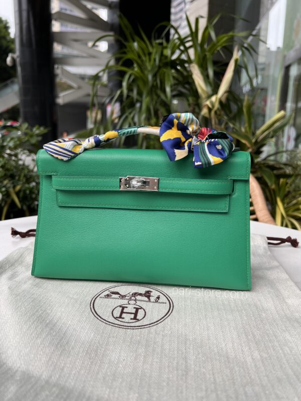 Kelly Pochette Swift in Vert Vertigo