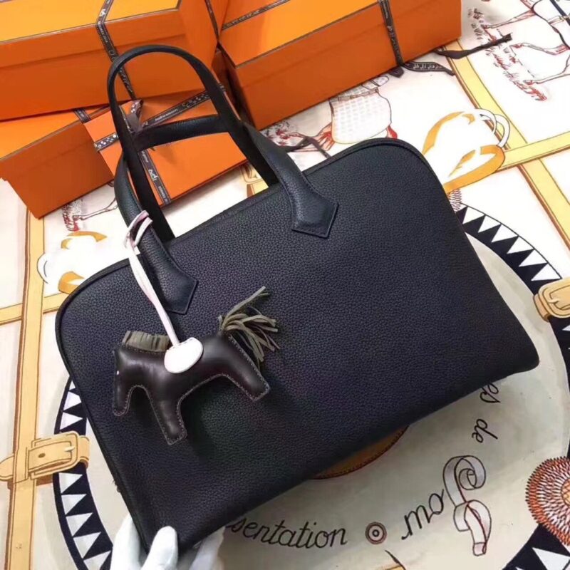 Hermes Victoria 36 Black Togo