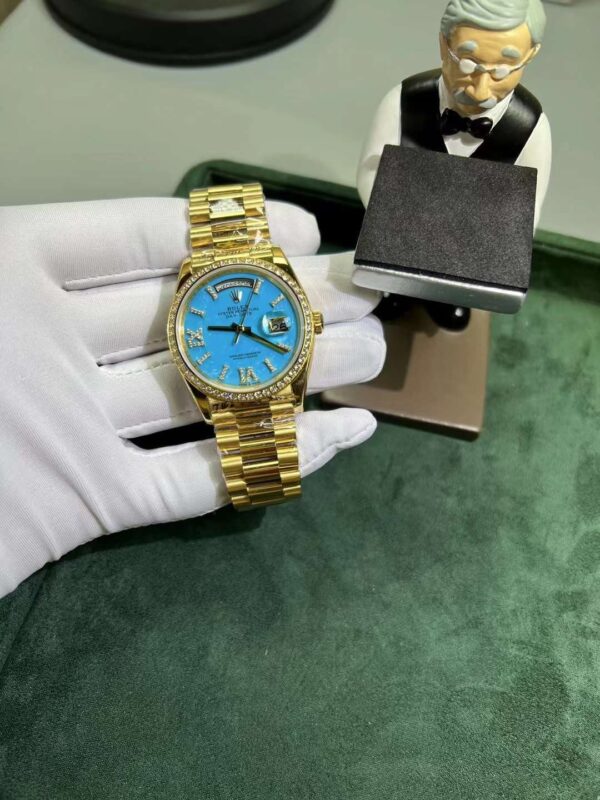 Rolex Oyster Perpetual Day-Date Diamond&Steel Watch