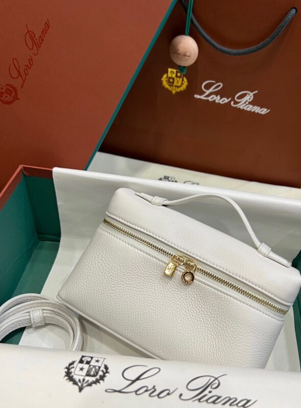 Loro Piana Neo L19 Pouch in White GHW