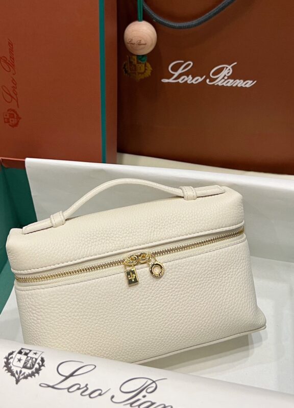Loro Piana Neo L19 Pouch in Cream White GHW