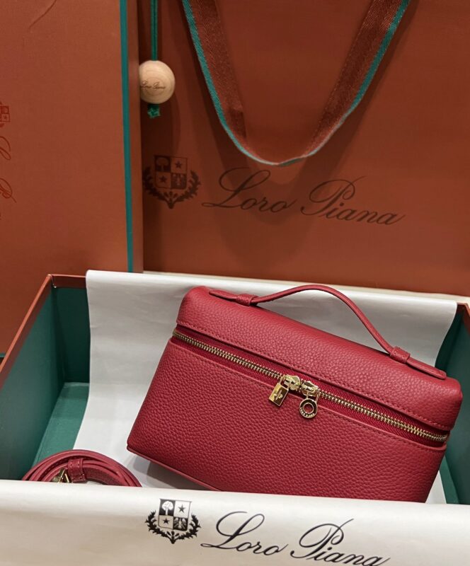 Loro Piana Neo L19 Pouch in Burgundy GHW