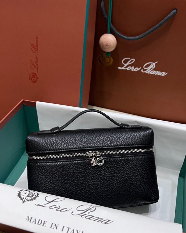 Loro Piana Neo L19 Pouch in Black PHW