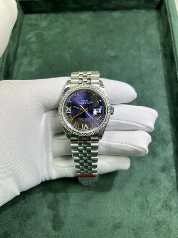 Rolex Oyster Perpetual Date Gold-Plated Diamond Watch