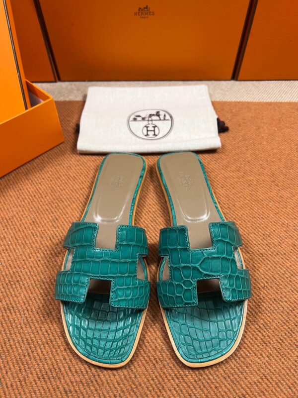 Hermes Sandals in Croco (Fully Handmade)