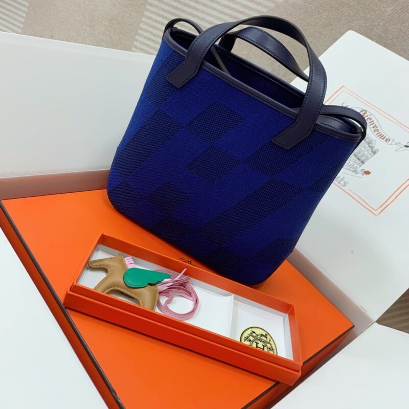 Cabas H en Biais 27 Swift Dark Blue