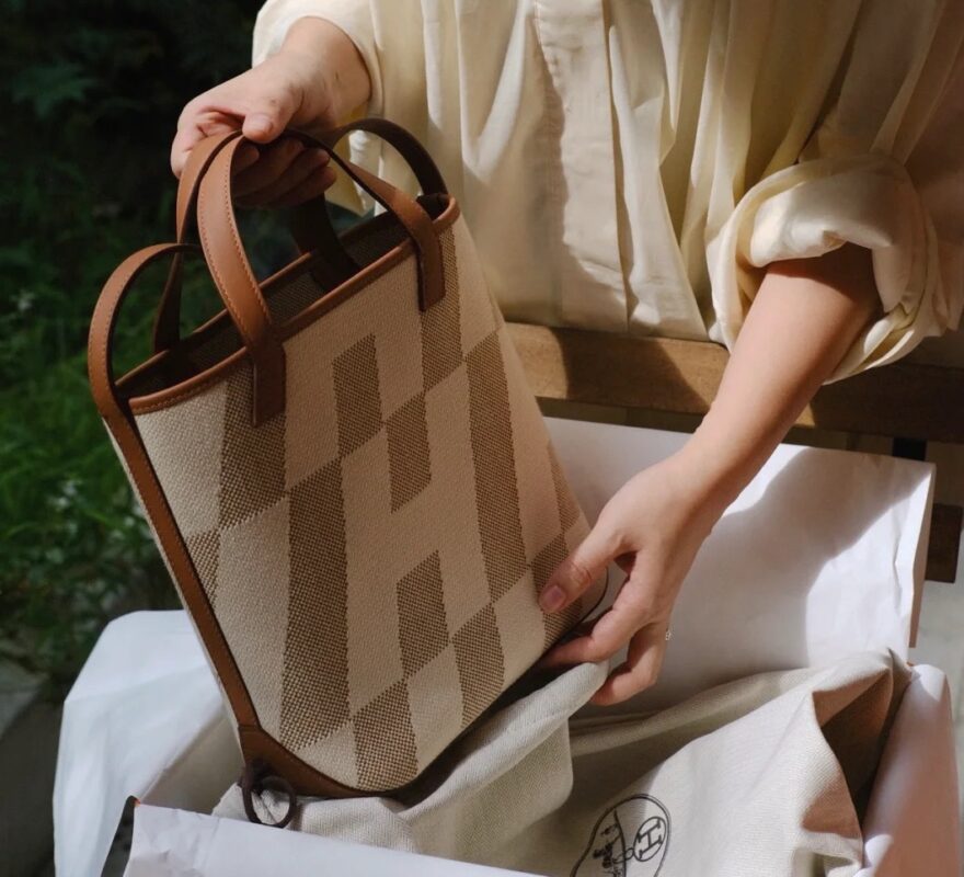 Cabas H en Biais 27 Swift Brown