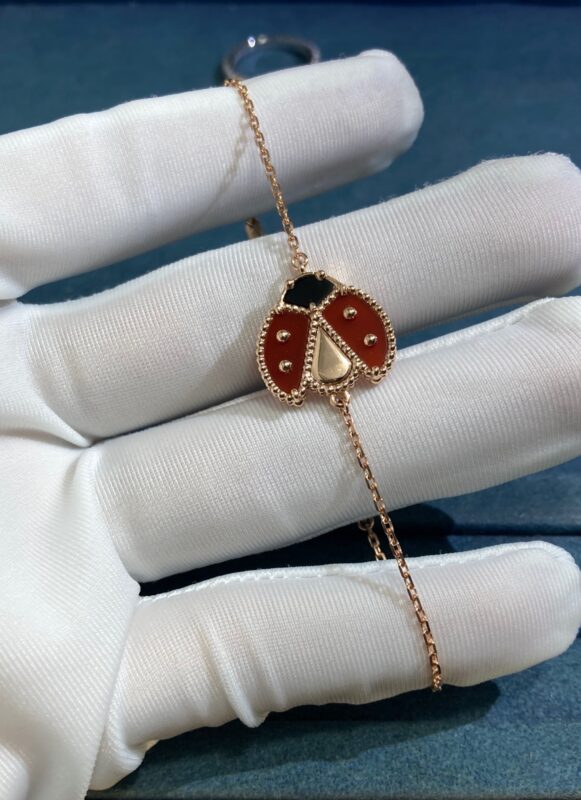 Ladybug Bracelet, Rose Gold