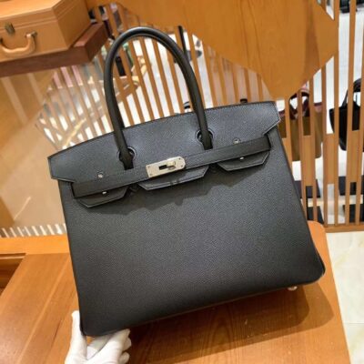 Birkin 30 in Black Epsom