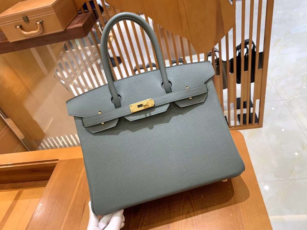 Birkin 30 in Vert Amande Togo