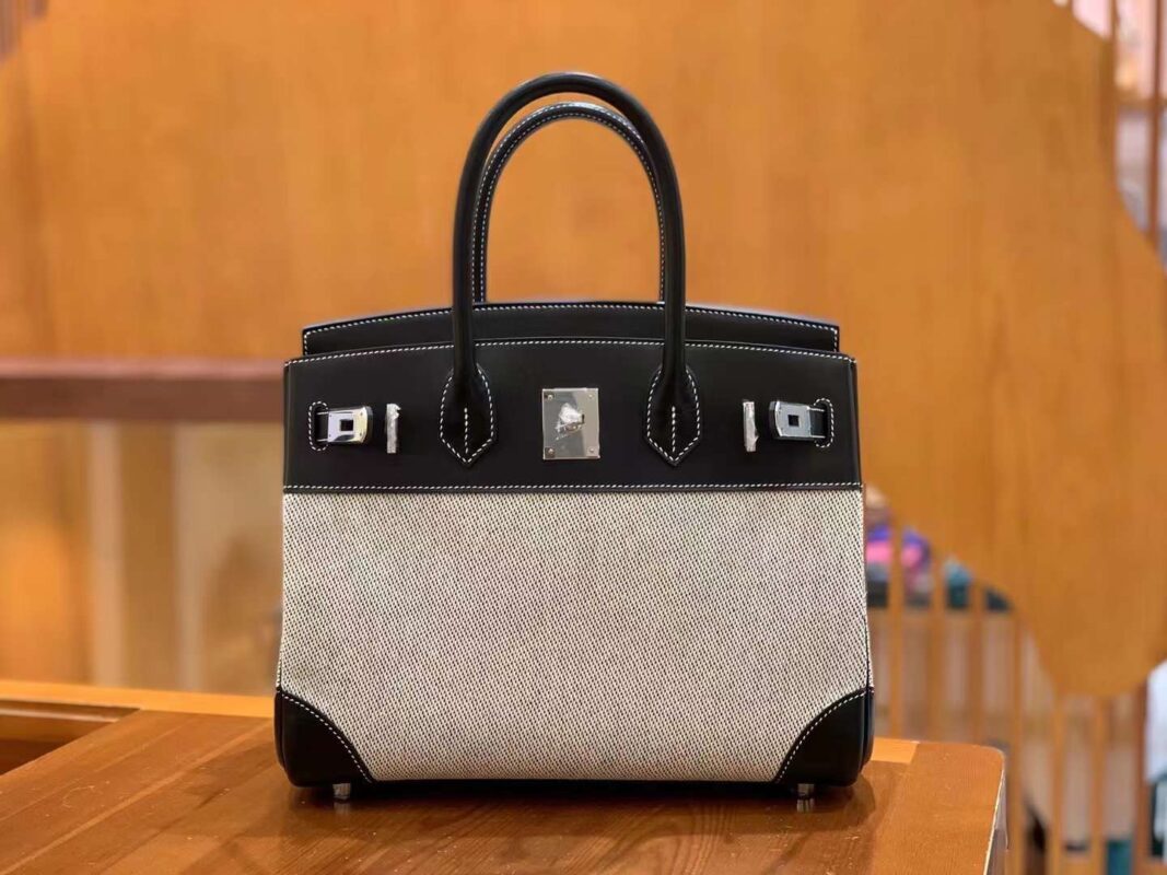 Birkin 30 Black Silver Buckle
