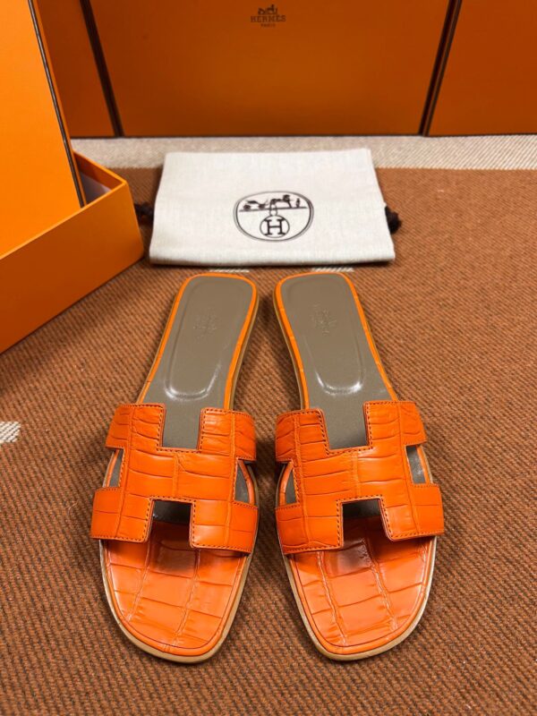 Hermes Sandals in Croco (Fully Handmade)