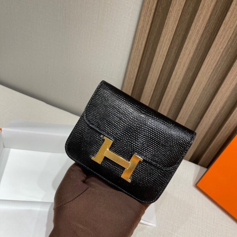 Constance Slim Lizard in Noir