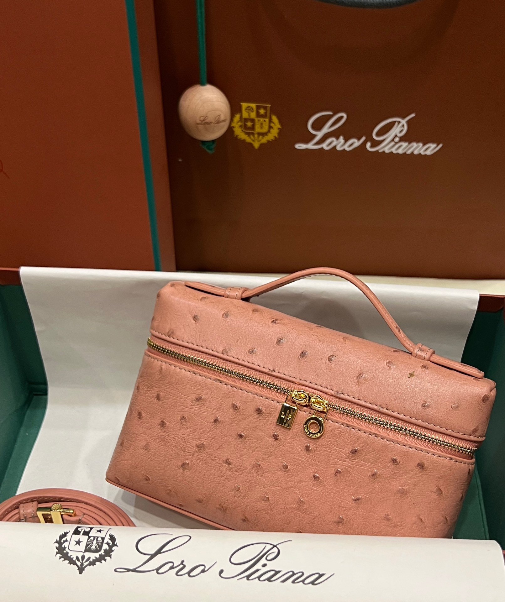 1000013949.jpg Loro Piana Neo L19 in Pink Ostrich - Image 1