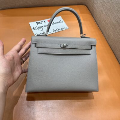 Kelly 25 in Gris Perle Togo