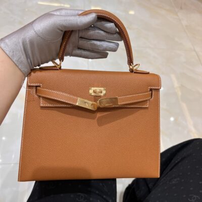 Kelly 25 in Golden Brown Epsom