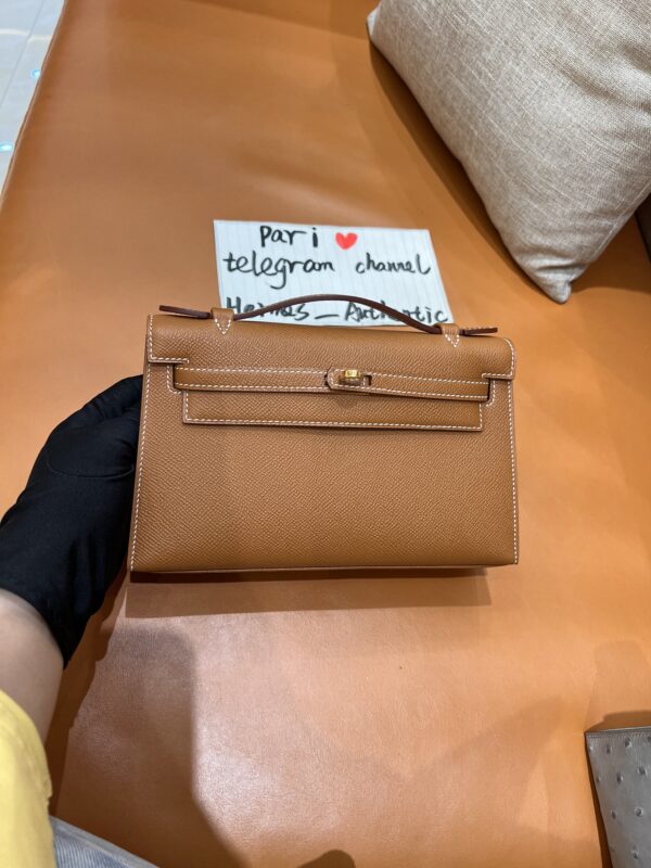 Kelly Pochette in Golden Brown Epsom