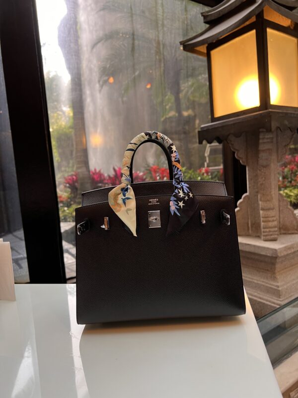 Birkin 25 in Black Epsom