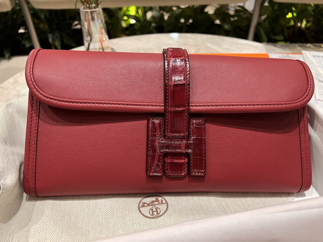 Jige Elan 29 in Rouge Grenat Swift&Crocodile