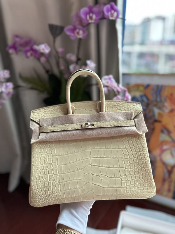 Birkin 25 in Vanille Matte Alligator