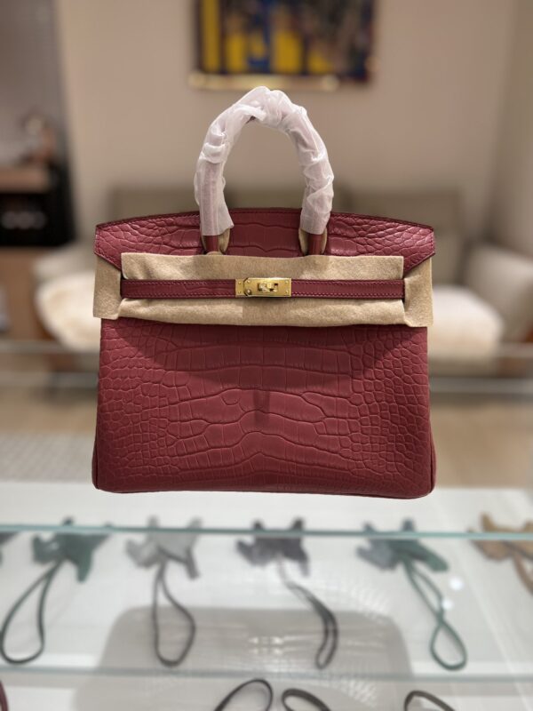 Birkin 25 in Rouge Vif Matte Alligator