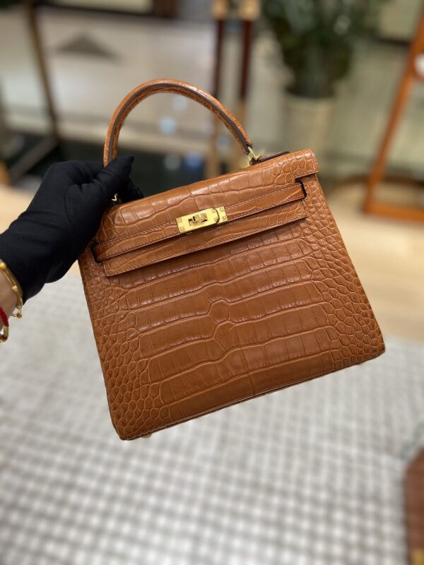 Kelly 25 Bags in Matte Alligator