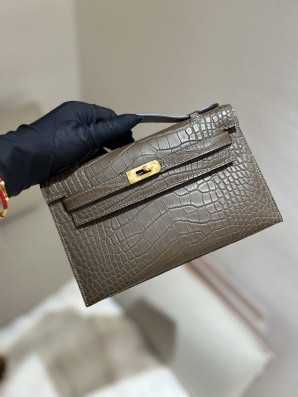 Kelly Pochette Bags in Matte Alligator