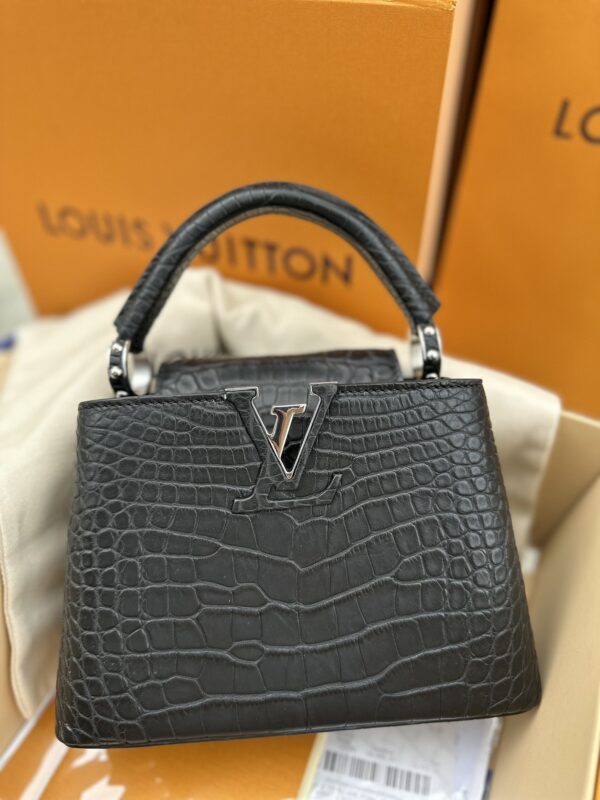 Louis Vuitton Capucines in Black Crocodile