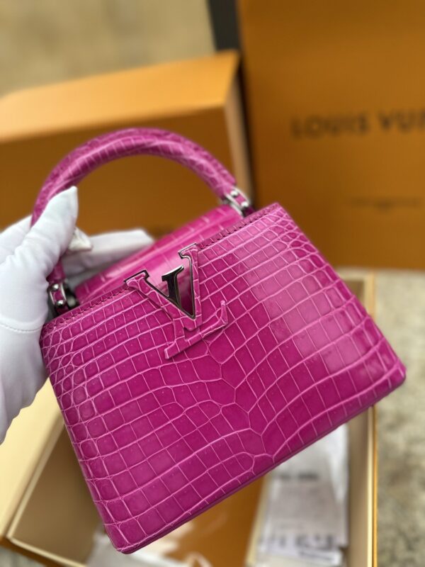 Louis Vuitton Capucines in Pink Crocodile