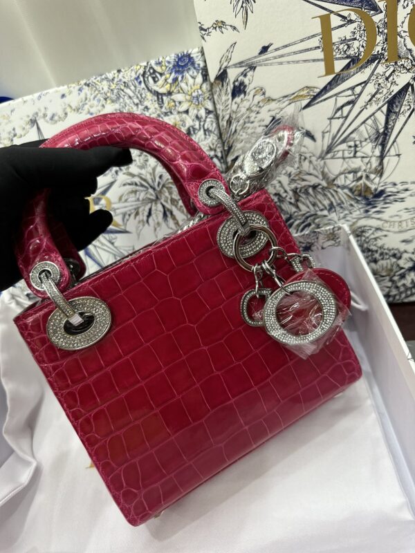 Lady Dior Mini in Red Crocodile