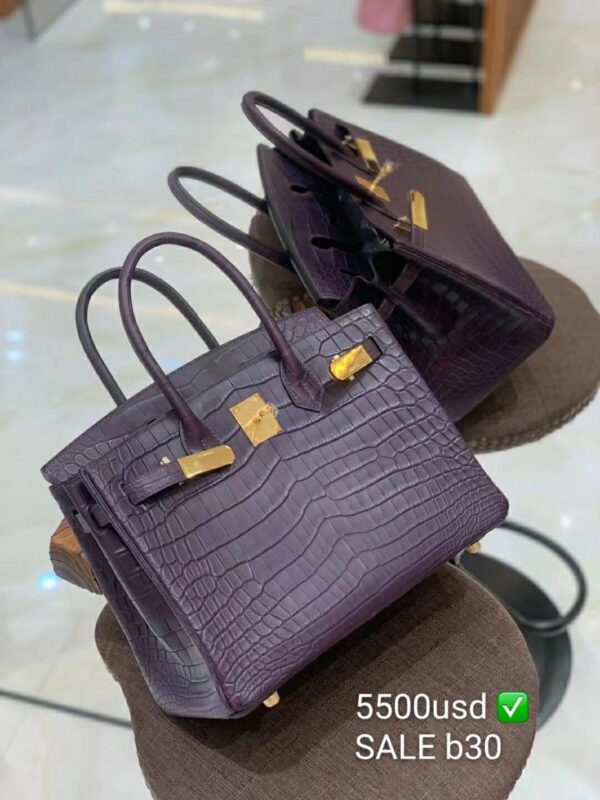 Birkin 30 in Ultra Violet Matte Alligator GHW