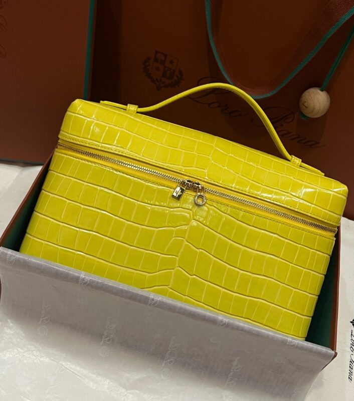 Loro Piana L27 Extra Pocket in Yellow Crocodile