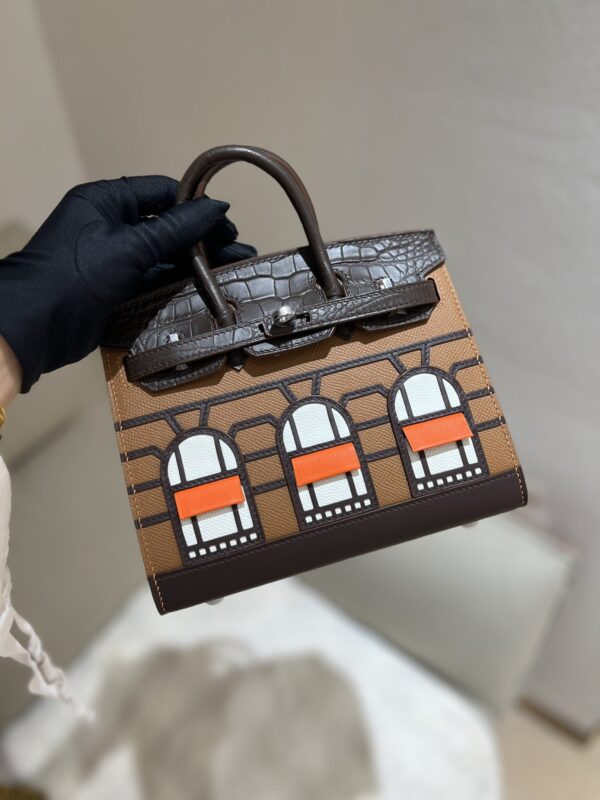 Birkin Faubourg 20 in Brown Crocodile & Golden Brown Epsom