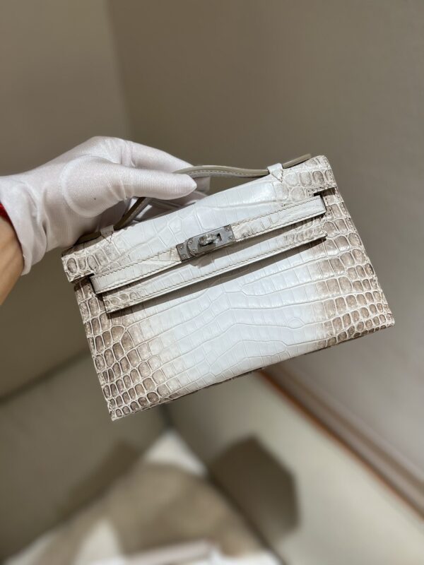 Kelly Pochette in Nile Crocodile Himalayan