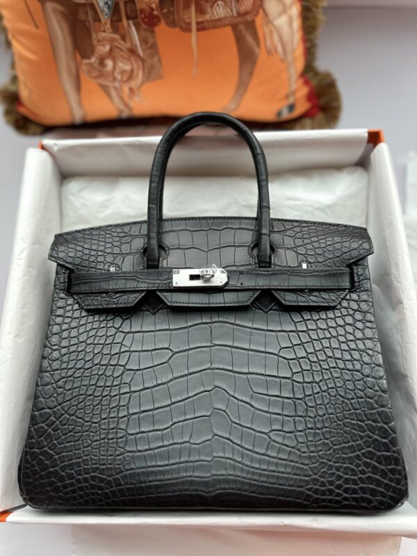 Birkin 30 in Noir Matte Alligator