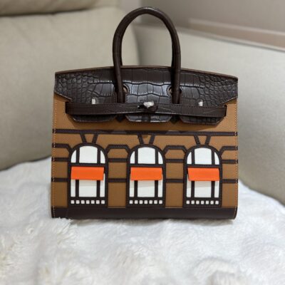 Birkin 25 Faubourg in Crocodile&Epsom