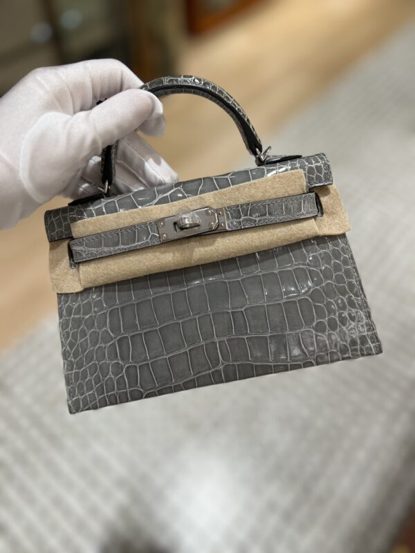 Mini Kelly in Shiny Crocodile