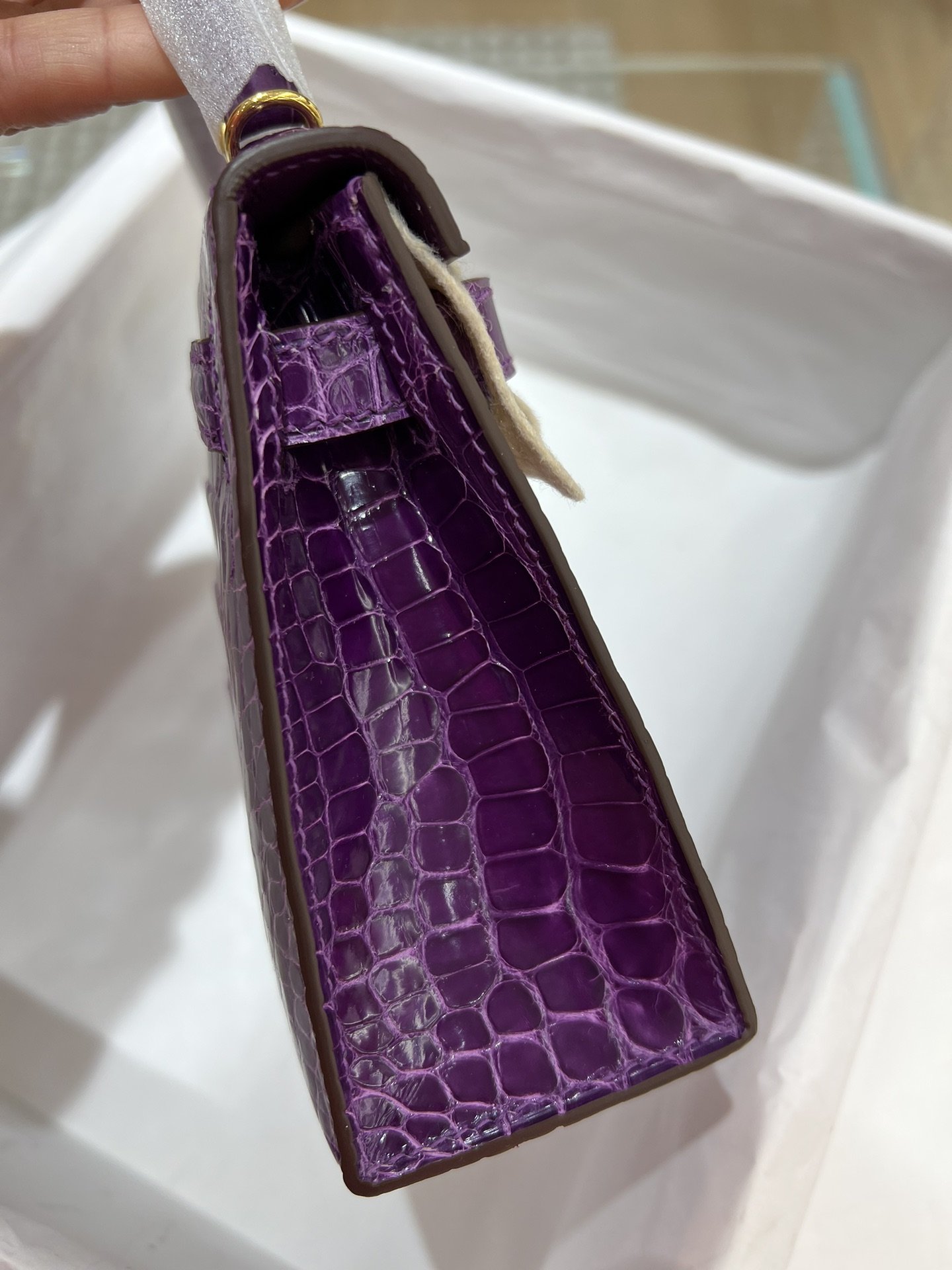 Mini Kelly Shiny Alligator - Image 4