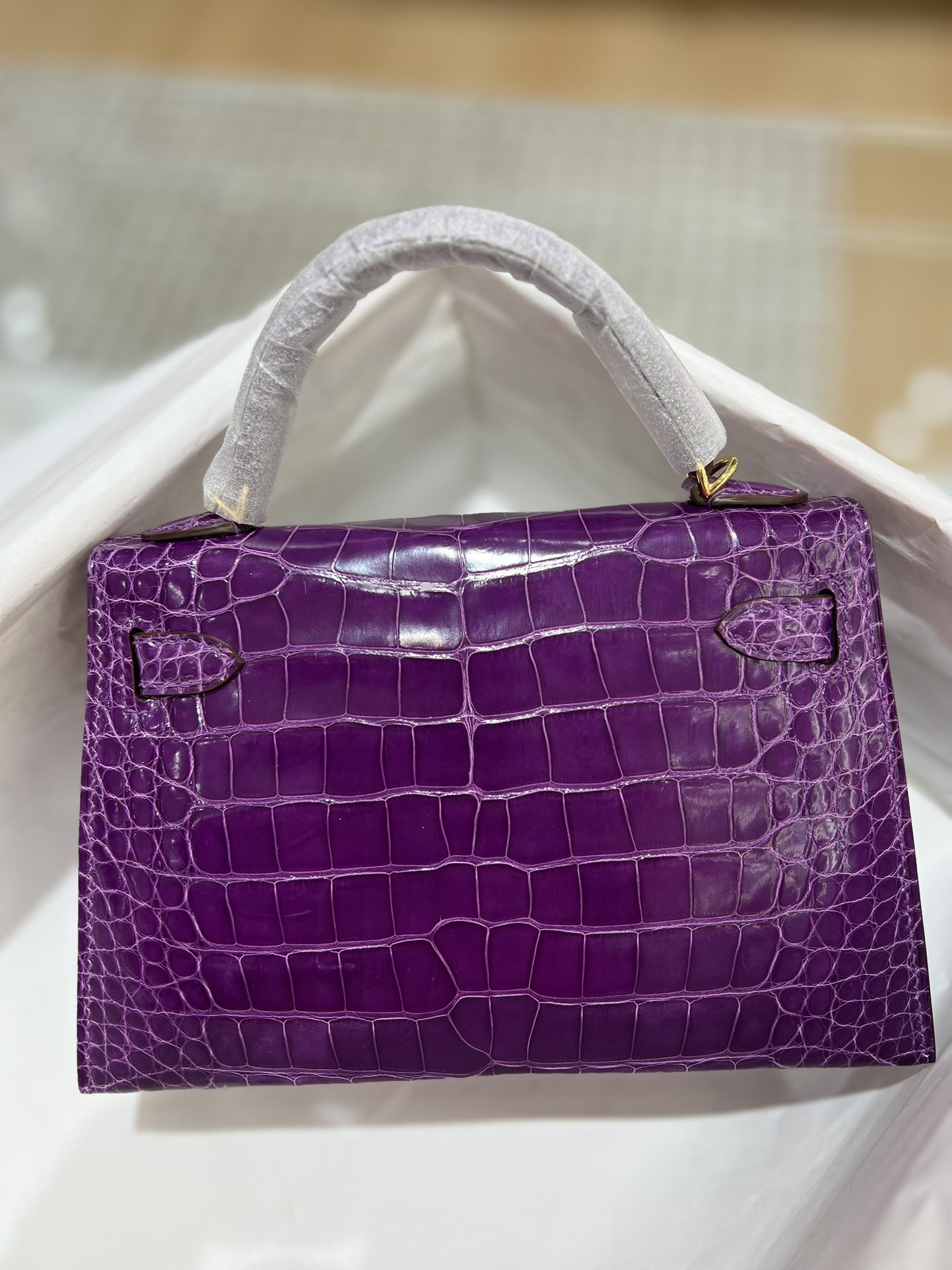 Mini Kelly Shiny Alligator - Image 2