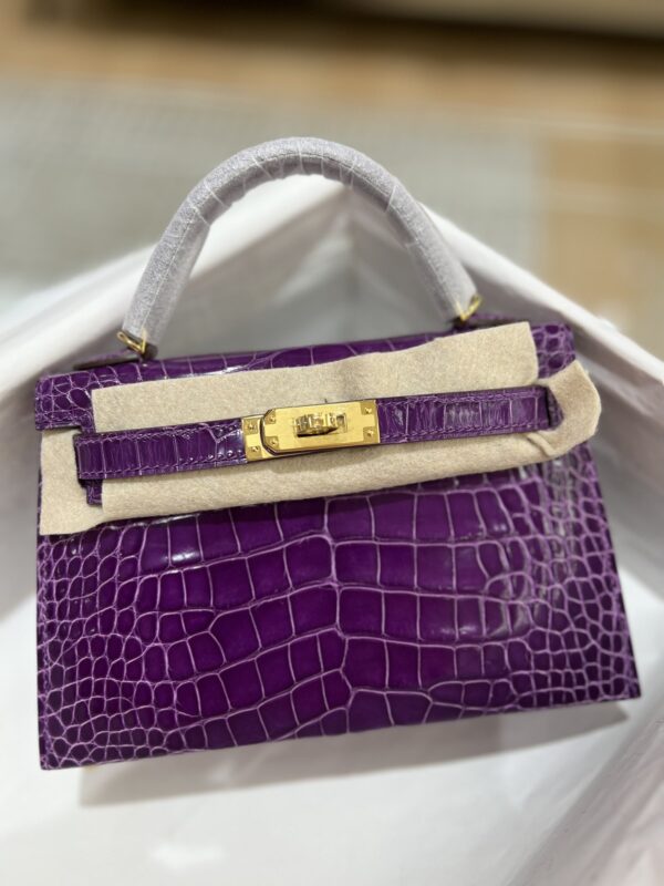 Mini Kelly Shiny Alligator