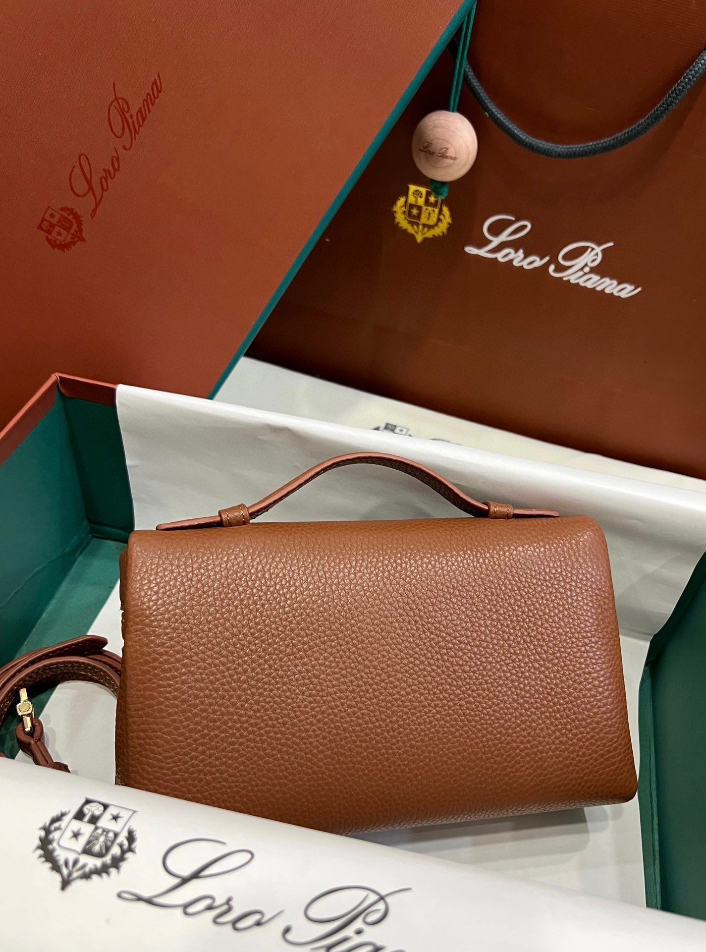 Loro Piana Neo L19 in Golden Brown Leather GHW - Image 2