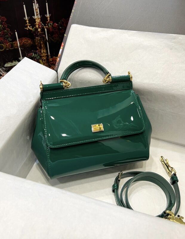 Dolce & Gabbana 20 Sicily Bag in Glossy Leather