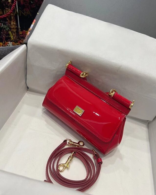 Dolce & Gabbana Sicily Bag in Glossy Red