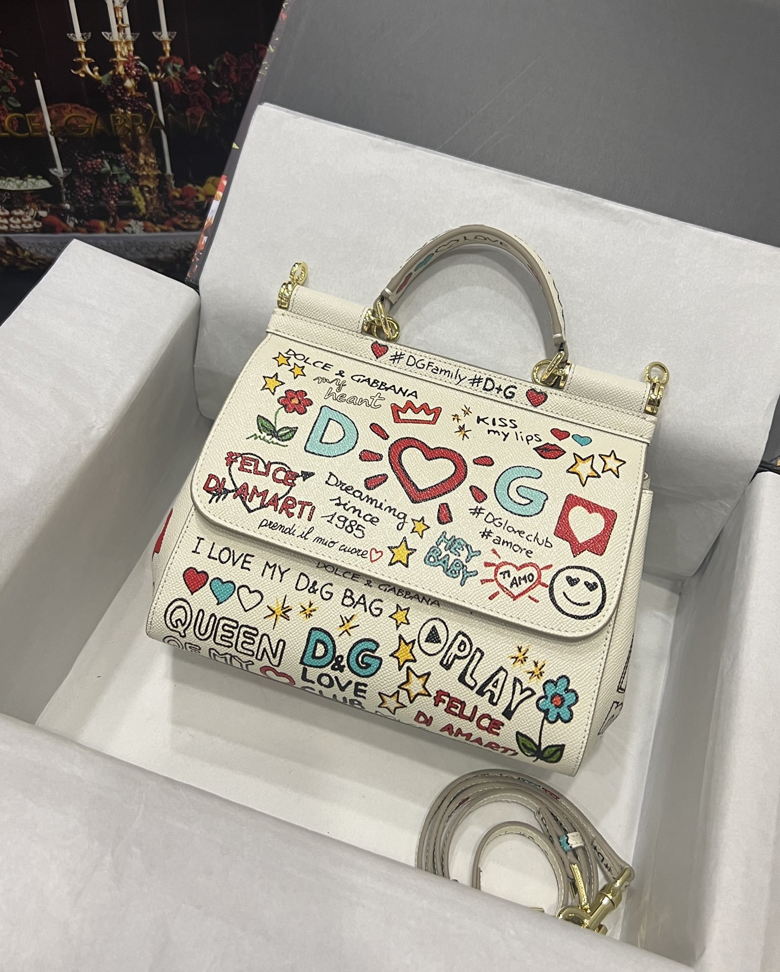 Dolce & Gabbana 25 Sicily Bag in Color Printing - Image 9