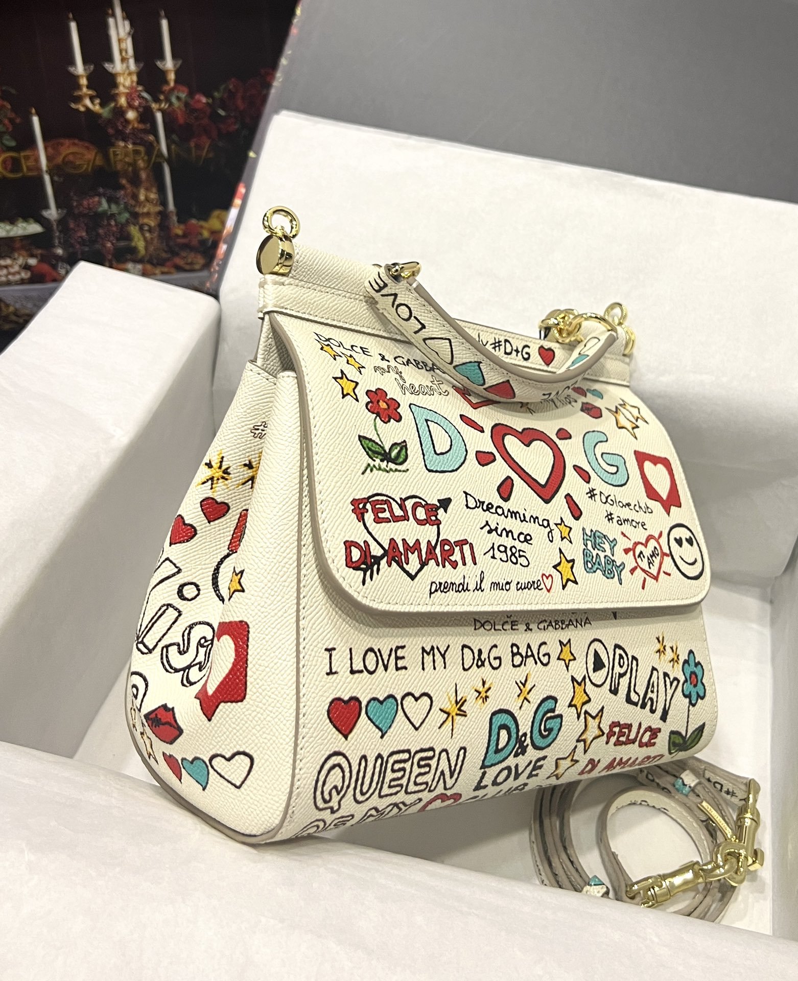 Dolce & Gabbana 25 Sicily Bag in Color Printing - Image 3