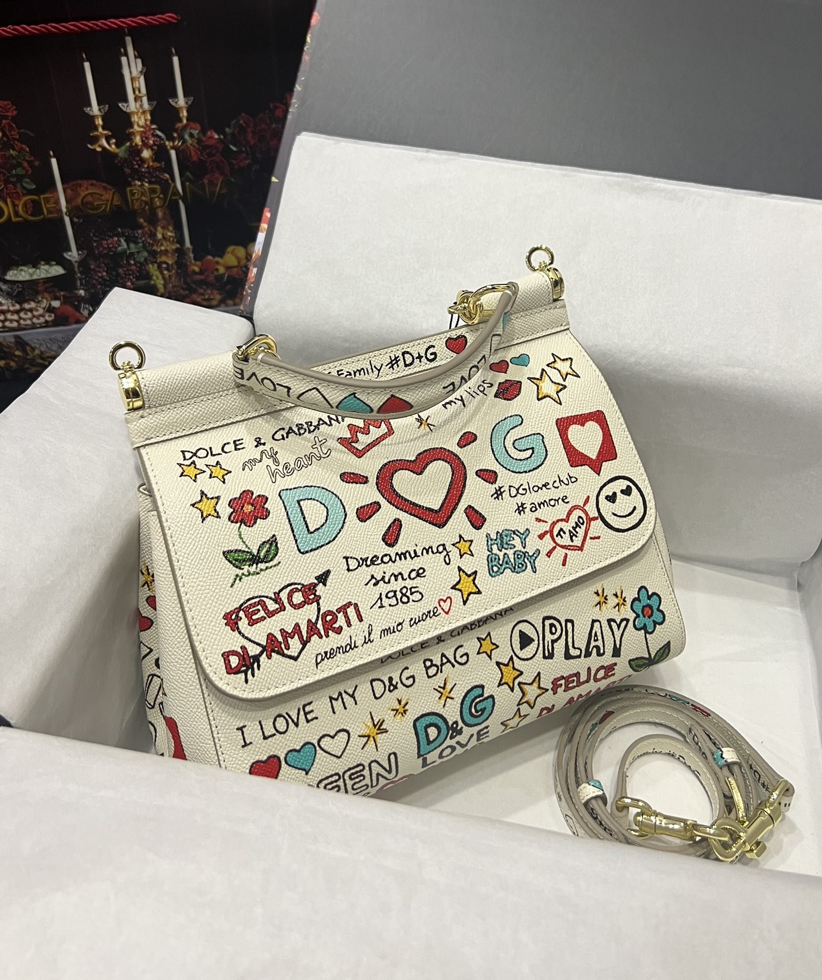 Dolce & Gabbana 25 Sicily Bag in Color Printing - Image 6